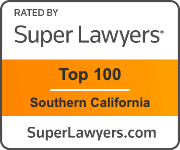 Best Employment Attorney San Gabriel 5 Super Lawyers badge for Top 100 in Southern California, shown in orange and white, highlighting the expertise of a leading Los Angeles employment attorney.